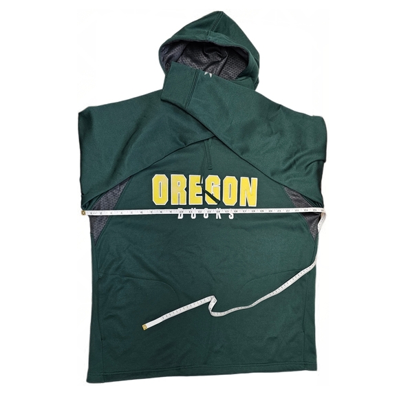 Oregon Ducks Green and Gray University Embroidered Hoodie - Picture 9 of 16